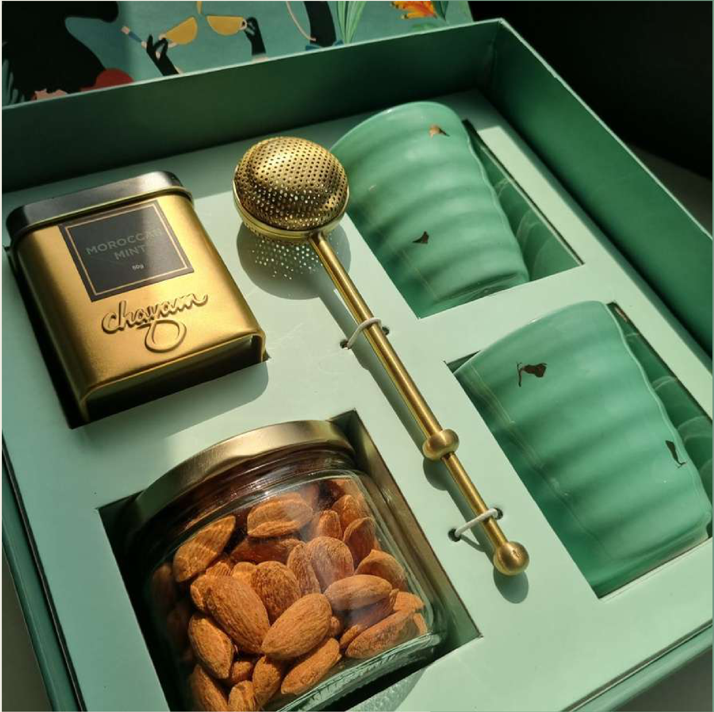 Moroccan Mint Tea and Almond Gift Set