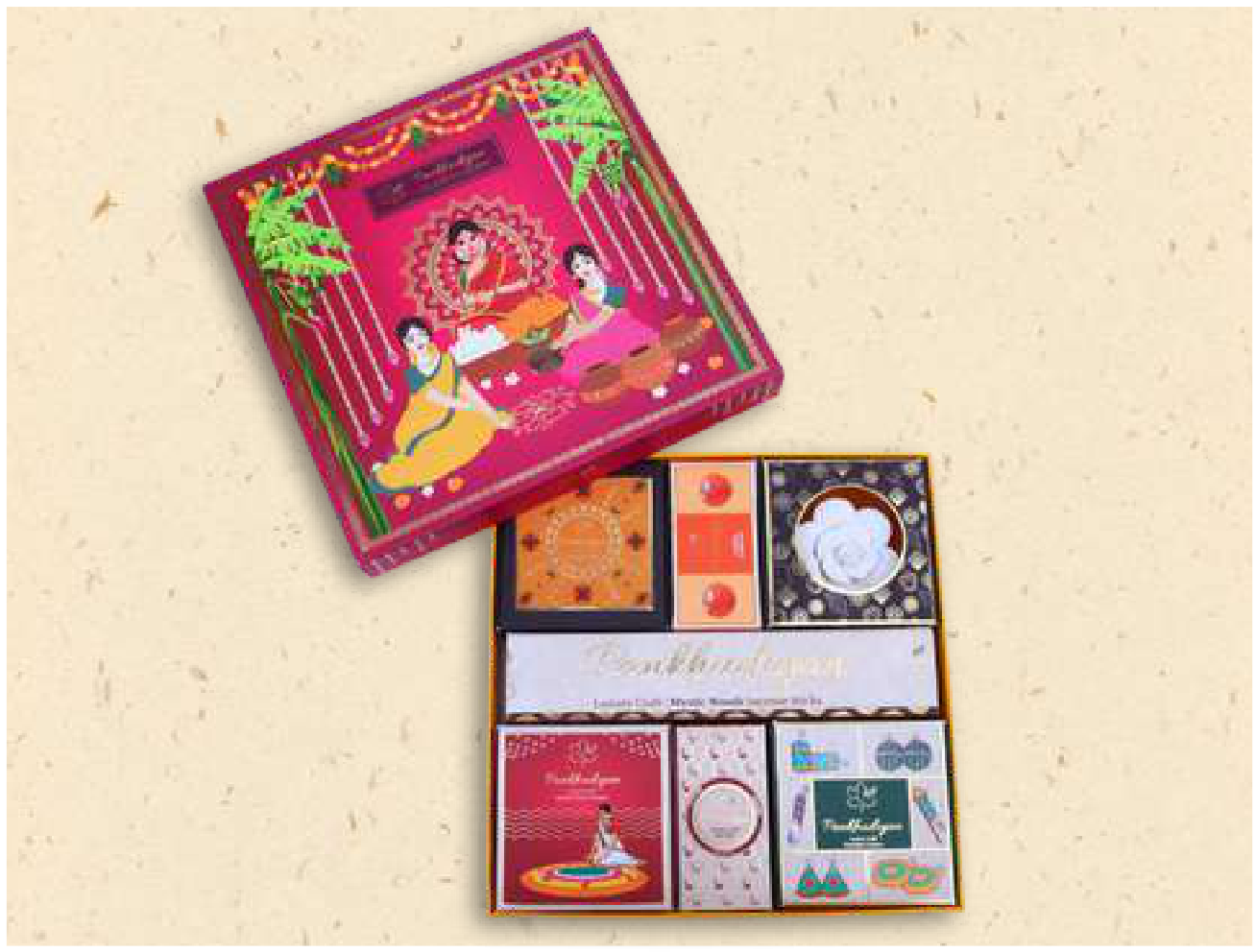 Diwali Gift Box with Traditional Indian Motifs